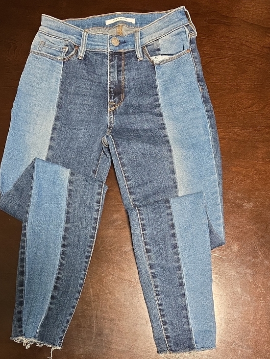 PacSun Denim - PacSun Two-Tone Blue Patchwork Skinny Jeans